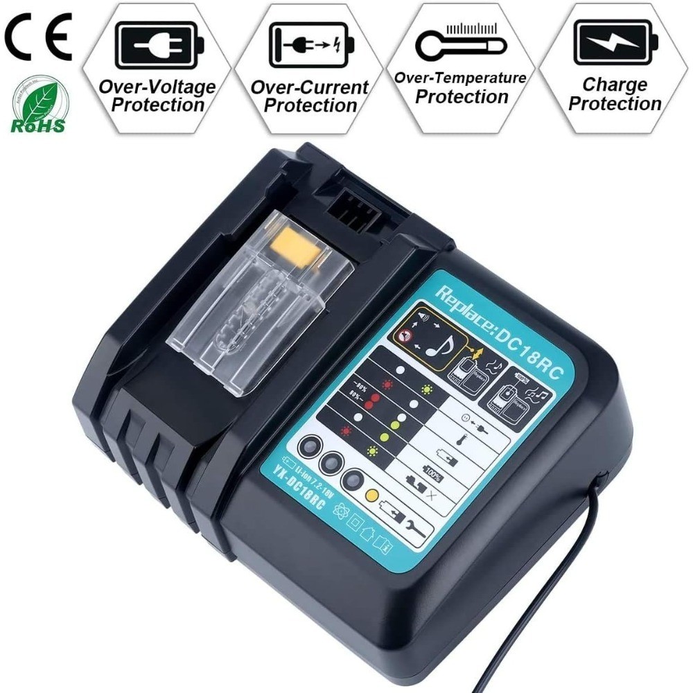 Support Pan European:Charger DC18RC For Makita Fast Charger 18V Li-Ion 14.4-18V Battery Brand New - Image 4