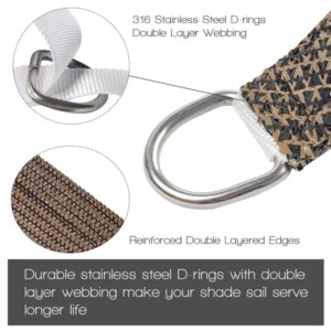 10’X10’X14’Mocha HDPE Sunshade Sail