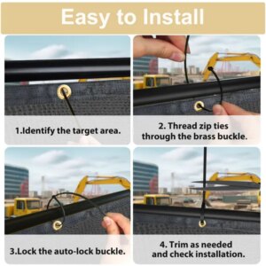 5'X25' Dark Grey HDPE Fence