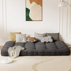 8 Inch Floor Mattress Futon Mattress Sleeping Pad Foldable Roll Up Mat, Sofa Couch Bed, Full Size