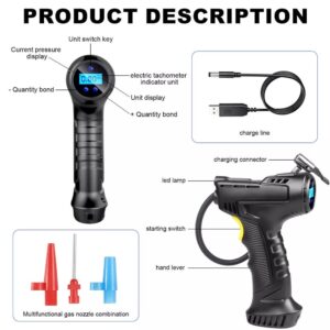 Car Tyre Inflator Cordless 12V Electric Car Tire Air Compressor