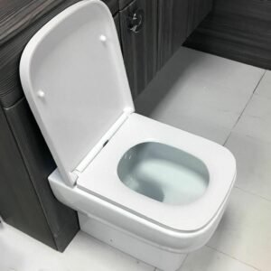 Soft Close Square Toilet Seat Quick Release Anti-Bacterial Adjustable Heavy Duty