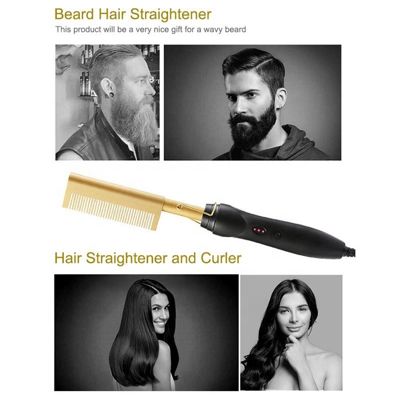 Press Comb Hot Comb Professional Hair Hot Comb Straightener Electric Hot Comb - Image 3