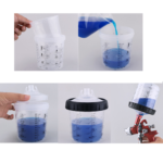 50 Sets Of Paint Gun Cup Cover Liner Kit For Automotive Paint Guns, Disposable Paint Gun Cup For HVLP Paint Gun, 20 Ounce Set Paint Mixing Cup -50 Cup Liners, 50 Caps With Filters, With 1 600ML Micron