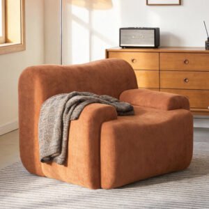 Wide Modern Upholstered Oversized Accent Chair