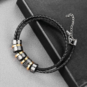 Men’s Braided Leather Cord Bracelet
