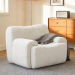 Wide Modern Upholstered Oversized Accent Chair
