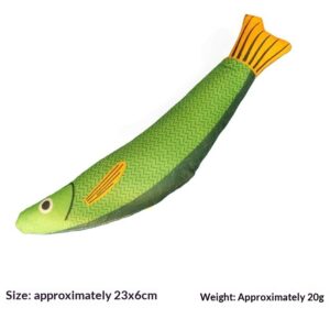 New Pet Cat Toy Jute Fish For Self-Entertainment And Stress Relief Squeaky Durable And Realistic Cat Toy