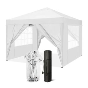 Outdoor 4-Point Folding Tent For Sun And Rain Protection