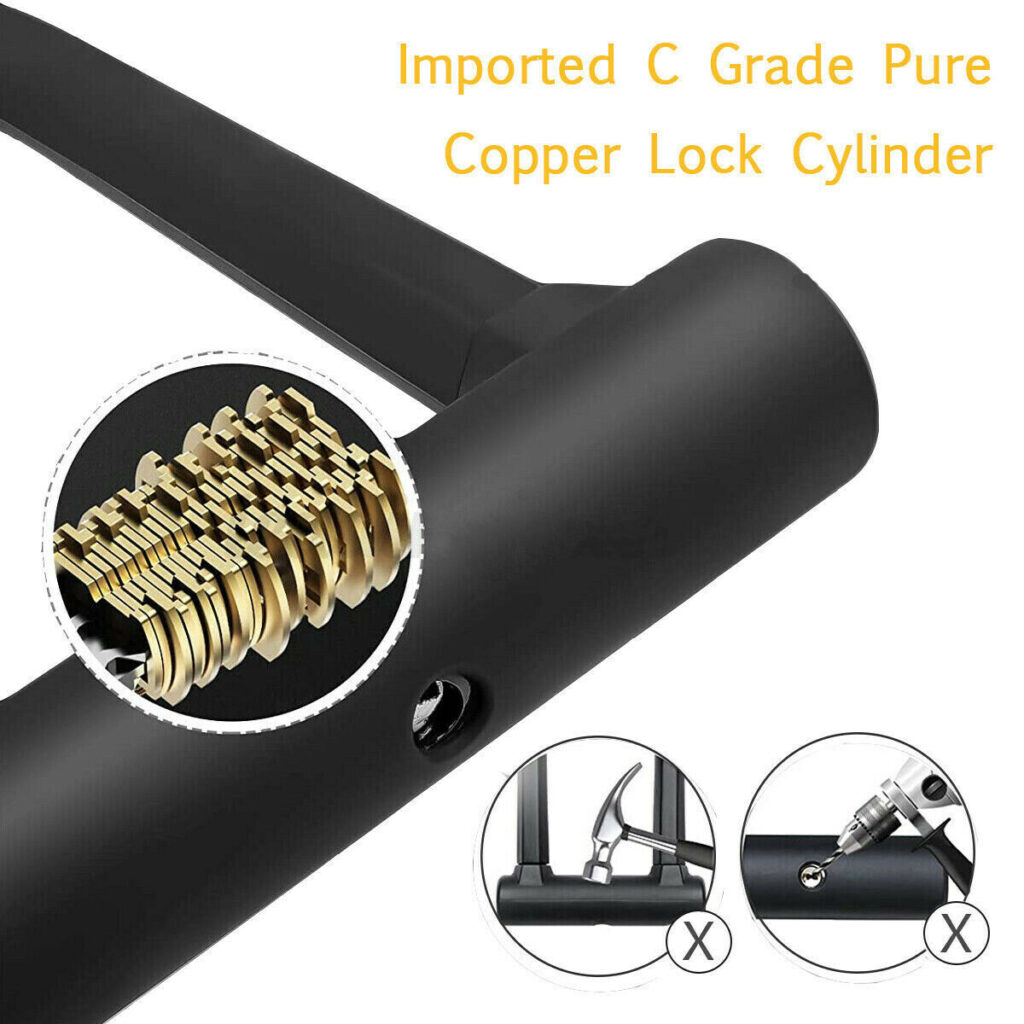 Bike D U Lock Heavy Duty Bicycle Motorbike Motorcycle Scooter Vehicle Security