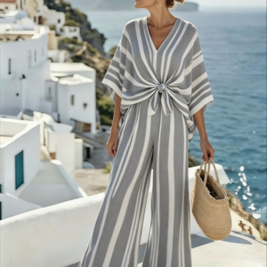 Women's Striped 2 Piece Outfit