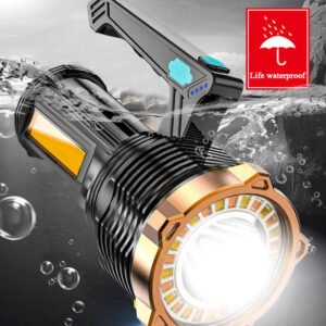 Most Powerful 1200000lm LED Flashlight Super Bright Torch Lamp USB Rechargeable