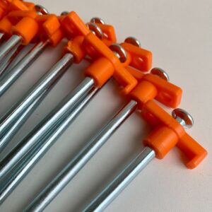 20 Heavy-duty 25cm Stakes For Hard Ground, High-visibility Tent Awning Hooks
