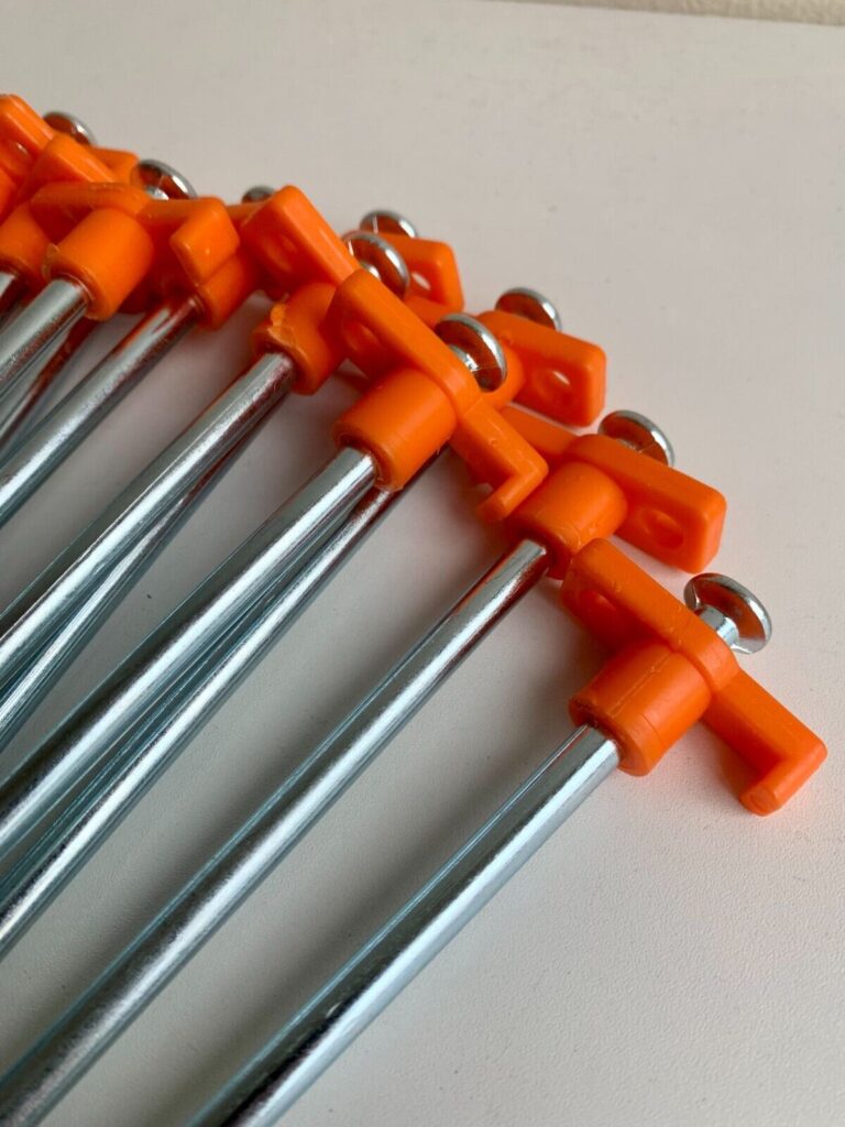 20 Heavy-duty 25cm Stakes For Hard Ground, High-visibility Tent Awning Hooks