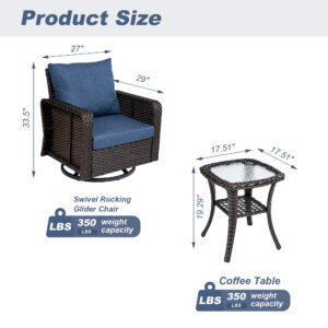 TL Two Swivel Chairs A Side Table