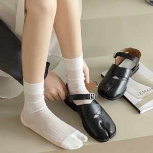 Split Toe Socks, Children's Mid Tube Socks, Summer Thin Pile Socks, Women's Shiny Silk Calf Socks, Two Finger Socks