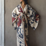 Cross-Border 3D-Printed Womens Robe For Foreign Trade
