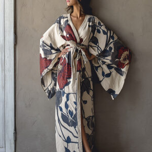 Cross-Border 3D-Printed Womens Robe For Foreign Trade