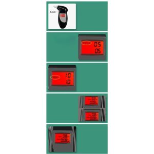 Support Pan European：Alcohol Tester Police-Accurate Alcohol Measuring Device Breathalyzer 5 Mouthpieces
