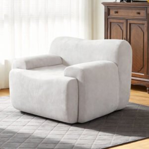 Wide Modern Upholstered Oversized Accent Chair