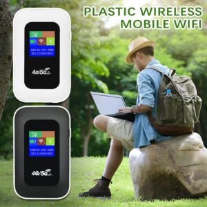 150 Mbit S 4G Mobile WLAN Router, 4G LTE Wireless Router, MiFi Modem, WLAN Hotspot, Portable Pocket Card, 2100 MA Mobile Slot, Wit Q1q0