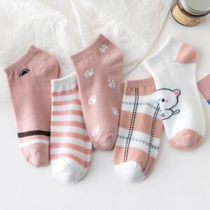 Women's Invisible Boat Socks, Breathable Mesh, Versatile Short Tube, Japanese Style, For Students & Women, New Thin Style For Summer