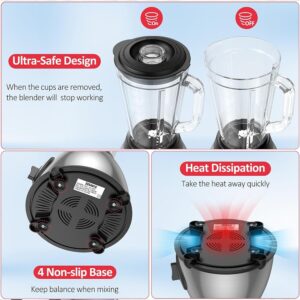 800W Blender Smoothie Maker Ice Crusher Mixer Milk Shake Fruit Juicer Vegetable