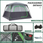 6-person Waterproof And Windproof Family Camping Tent, With Spacious Interior, Easy-to-install Double-layer Tent, Featuring Mesh Windows And Skylights