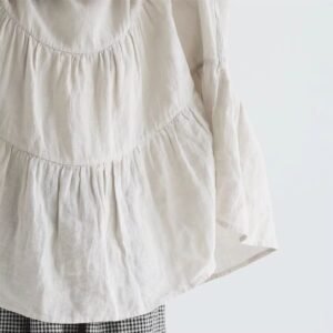 Women's Flowy Crew-neck Doll Shirt Pullover