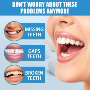 Jaysuing Moldable False Teeth, Film And Television Makeup Dentures Modified Dentures False Dentures Broken Teeth Temporary Dentures