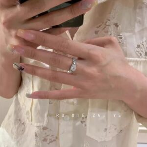 Vintage Hollow Out Lace Ring, Luxury Buccellati-Style Zircon Open Band Ring, Light High-End Vibe