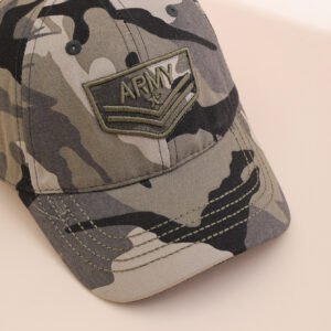 Spring And Autumn Fashion Patchwork Embroidered Letter Five-pointed Star Baseball Cap, Military Style Outdoor Versatile All-purpose Beanie Hat