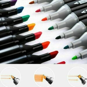60 Color Marker Copic Pen Dual Headed Graphic Artist Sketch TOUCH Markers Set