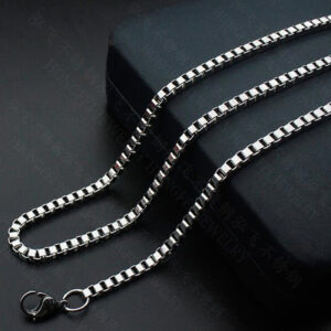 Simple Pendant-Free Necklace Titanium Steel Box Chain Necklace For Women