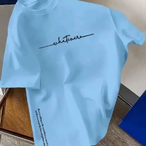 Men's Simple Letter-Print Fashionable Casual Top