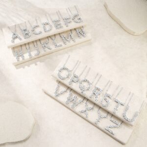 The 26-letter -I Necklace Pendant Featuring Top-quality Moissanite Is A Luxurious And Fashionable Light Luxury Trend Jewelry Piece Made Of S925 Silver Electroplated With Platinum.