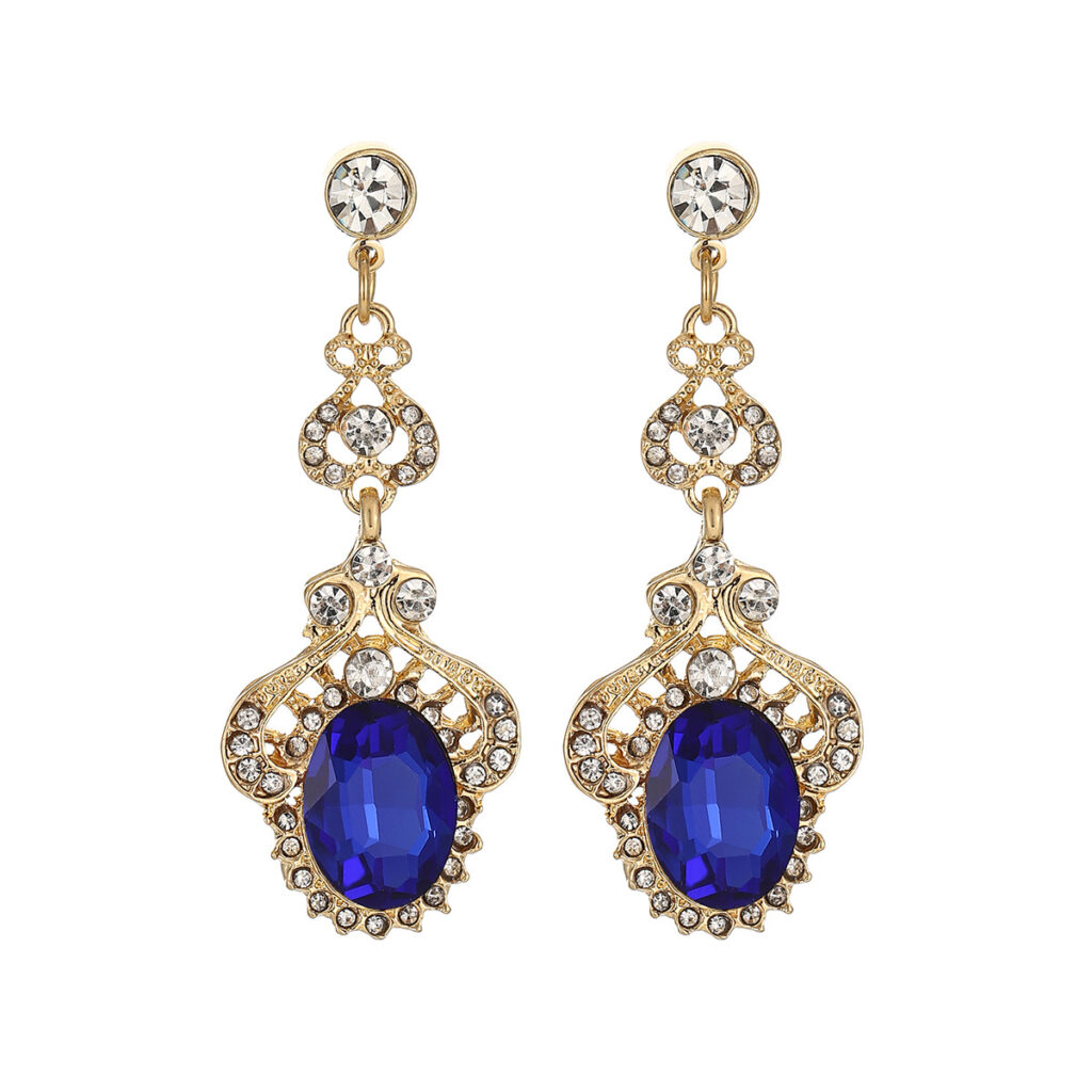 Creative Retro Waterdrop Tassel Long Earrings