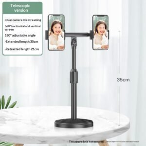 Dual- And Tri-Camera Phone Desktop Live Streaming Fill Light Ring Stand Kit Beauty Photo LED Ring Light