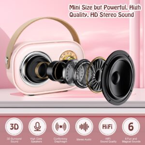 Etpark Kids Karaoke Machine Portable Bluetooth Speaker 2 Wireless Mics 6 Effects
