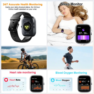 Smart Watch, 1.91 Smartwatch AnswerMake Call, IP68 Waterproof Fitness Tracker, 110 Sport Modes, Heart Rate And Sleep Monit