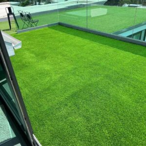 3FTX10FT Outdoor Artificial Grass Runner Rug, Thick Realistic Fake Grass Roll Decor Patio Balcony Garden Lawn, Dog Pets Turf Drain Mat, 1.38 Pile Height