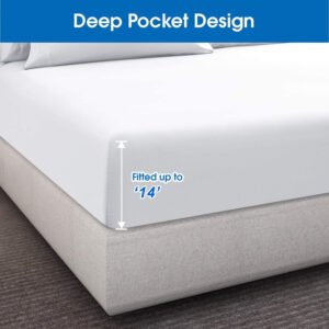 2000TC 4PCS Bed Sheet Set Single KS Double Queen King Flat Fitted Pillowcases