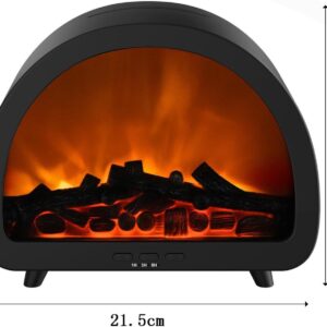 Portable Humidifier, Large Mist Volume, Fireplace Flame Aromatherapy Machine, Home Office Desk Essential Oil Automatic Fragrance Diffuser