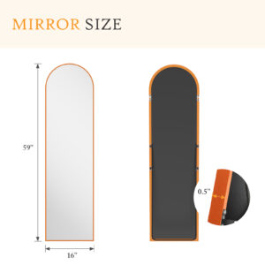 Arched Full Length Mirror, Full Body Standing Mirror, Hanging Or Leaning, For Home