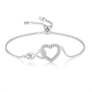 A Luxurious And Fashionable Minimalist Jewelry Bracelet Featuring Top-quality Moissanite, Made Of S925 Silver Electroplated With Platinum.