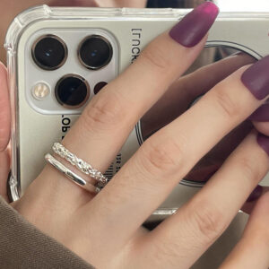 Classic Retro 925 Silver Women Ring Niche Delicate Light Luxury Daily Versatile Ornament