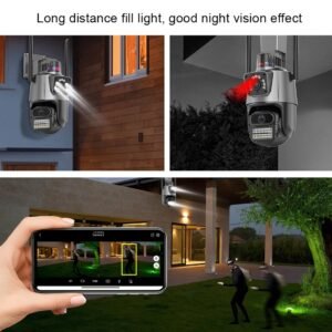 8MP 4K Wireless IP Camera WIFI Outdoor CCTV PTZ Smart Home Security IR Cam IP66 UK NEW------Camera Set