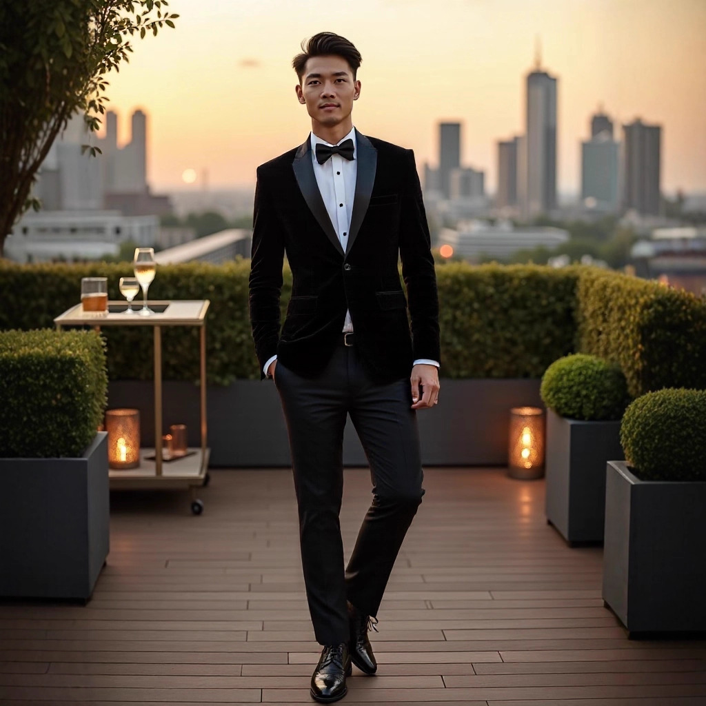 Mens Youth Suede Stage Performance Suit Set