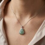 925 Sterling Silver Exquisite Green Jade Laughing Buddha Pendant Necklace in Sterling Silver with Shimmering Accents
