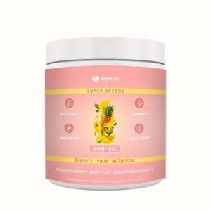 Super Greens Powder Miami Vice Flavor 255g Natural Daily Greens Supplement Supports Energy Digestion Immunity Bloating Relief